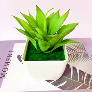 Mini Artificial Aloe Plants Bonsai Small Simulated Tree Pot Plants Fake Flowers Office Table Potted Ornaments Home Garden Decor ALODIA STORE