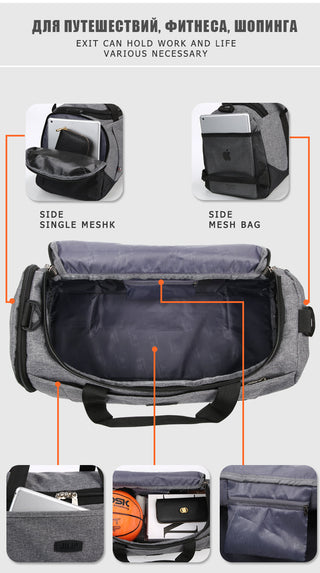 Scione Men Travel Bag Large Capacity Hand Luggage Travel ALODIA STORE