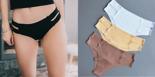 Panties For Women Seamless Panty Set Solid Invisible Underwear Sexy Low Waist Briefs Women's Underpants Lingerie Dropship 3 Pcs ALODIA STORE