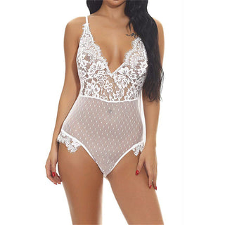 Sexy Plus size Women lingerie Lace See-through Erotic Underwear lingerie sheer bodysuit Sleepwear Exotic intimate sexy lingerie ALODIA STORE