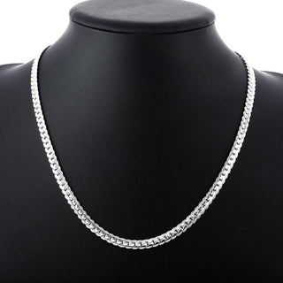New Trendy Men's 6MM 60cm Snake Chain Necklace for Women Fashion 925 Jewelry Sterling Silver Necklace ALODIA STORE