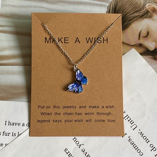 Fashion Women Necklace Korea Style New Butterfly Pendant Necklace Gift For Girl  Cute Lovely Neck Jewelry Wholesale Dropshipping ALODIA STORE