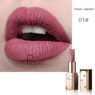 Pudaier Brand Matte Lipstick Professional Makeup for Women Long Lasting Velvet Tint Matt Sexy Lip Stick Nice Shades Batom Matte ALODIA STORE