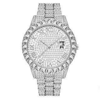 MISSFOX Men's Watch 2020 Top Selling Luxury Brand Gold Men Fashion Watches Men Big Diamond Bracelet Luxury Watch Men Gift Box ALODIA STORE