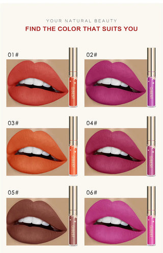 QIBEST Liquid Lipstick Waterproof Lipgloss 24 Color Lipgloss Lipstick Lips Makeup Cosmetic Long Lasting Lip Tint Lip Gloss Matte ALODIA STORE