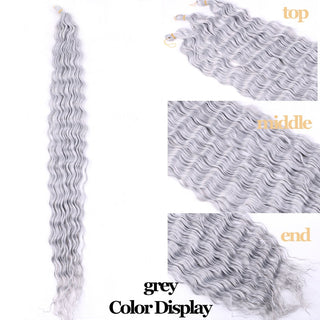 Full Star Crochet Hair Pink Ombre Blonde Ocean Wave 32 Inch Synthetic Hair 100g Soft Braiding Hair Extensions Deep Wave Twist ALODIA STORE