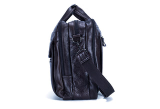 Large Men Leather Handbgs Male Genuine Leather Business Travel Brifcases Bag Men's 15.6 Inch Laptop Shoulder Bag Business A4 Bag ALODIA STORE