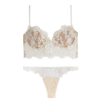 Sexy Lingerie Women Underwear Set Eyelash lace Brassiere Lingerie Set Sex Lace Bralette Bra and Panty Set Panties Wholesale ALODIA STORE