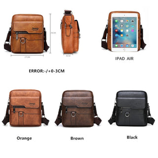 JEEP BULUO Man Leather Bag Shoulder Crossbody Bags For Men Cow Split Leather Male iPad Business Messenger Bag ALODIA STORE
