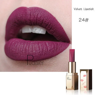 Pudaier Brand Matte Lipstick Professional Makeup for Women Long Lasting Velvet Tint Matt Sexy Lip Stick Nice Shades Batom Matte ALODIA STORE