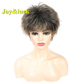 Short Ombre Blonde Wig Synthetic Bob Straight Hair With Bangs Women Natural Daily Wear Wig ALODIA STORE