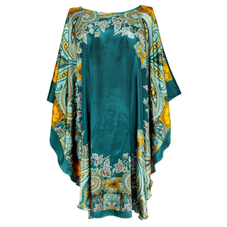 Sexy Female Silk Rayon Robe Bath Gown Nightgown Summer Casual Home Dress Printed Loose Sleepwear Plus Size Nightwear Bathrobe ALODIA STORE