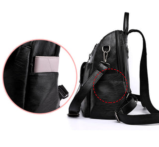 New Women Backpacks Soft Leather Fashion Casual Tassel ALODIA STORE