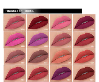 QIBEST Matte Lip Gloss Lip Makeup 34 Colors Velet Nude Waterproof Lipgloss Matte Lipstick Liquid Lipstick Long lasting Lip Tint ALODIA STORE
