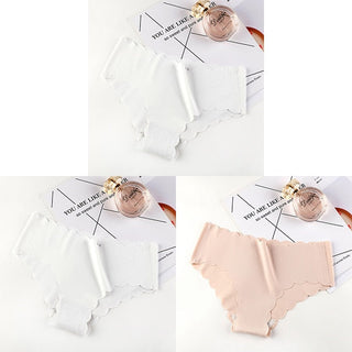 VDOGRIR 3Pcs/Lot Sexy Women's Mid Rise Panties Set Underwear Seamless Solid Color Briefs Comfortable Underpants Lady Lingerie ALODIA STORE