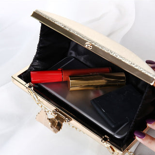 Gold For Bridal Metal Leaf Lock Shoulder Bag  ZD1524 ALODIA STORE