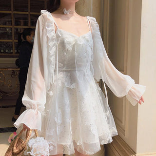 French Fairy Dress Women Elegant Sleeveless ALODIA STORE