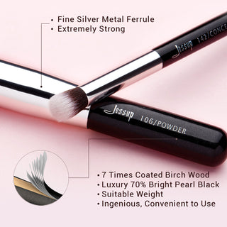 Jessup 25pcs Professional Makeup Brushes Set Natural ALODIA STORE