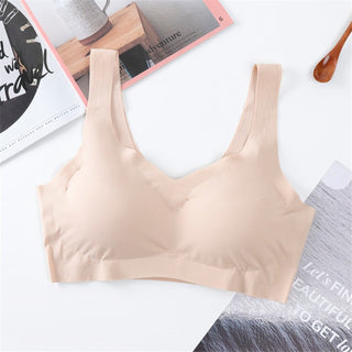 Ice Silk Bra Seamless Vest Bras Women Push Up Underwear Lingerie Sleep Top Padded Bralette Soutien Gorge нижнее белье женское ALODIA STORE