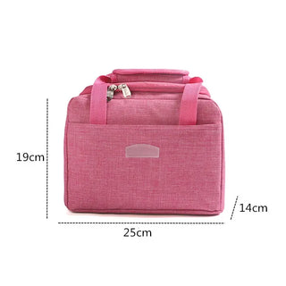 PURDORED 1 Pc Portable Large Lunch Bag Waterproof Food Picnic Lunch Box Bag Insulated Women Cooler Bags Fresh Bento Food Pouch ALODIA STORE