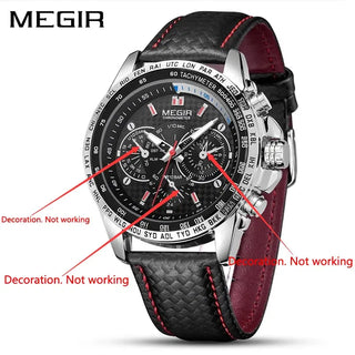 MEGIR Mens Watches Top Brand Luxury Quartz Watch Men Fashion Luminous Army Waterproof Men Wrist Watch  Relogio Masculino 1010G ALODIA STORE