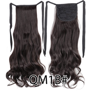 Synthetic Ponytails 20Inch Long Straight  Pony Tail Hair Extensions Drawstring Ponytail Clip In Fake Hair Tail Ombre ALODIA STORE