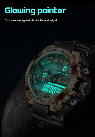 LIGE Digital Men Military Watch 50m Waterproof Wristwatch LED Quartz Clock Sport Watch Male Big Watches Men Relogios Masculino ALODIA STORE