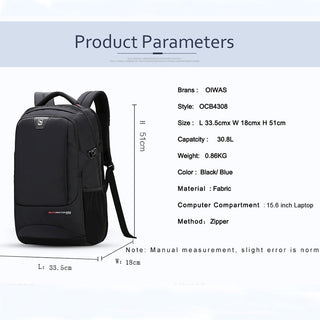 OIWAS Casual Business Laptop Backpack Men's Bagpack Multifunction Waterproof Large Capacity Portable Bag For Traveling Outdoor ALODIA STORE
