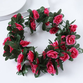 Rose Artificial Silk Flowers Garland for Christmas Wedding Home Room Autumn Backdrop Decor Garden Arch Arrange Fake Plant Vine ALODIA STORE