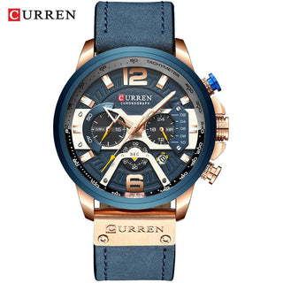 Top  CURREN Brand Casual Fashion Watches for Male Sport Military Leather Wrist Watch Men Watch Chronograph Relojes Hombre ALODIA STORE