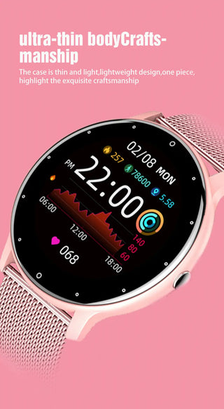 LIGE New Women Smart Watch Men Real-Time Activity Tracker Heart Rate Monitor Sports Ladies Smart Watch Men For Android IOS ALODIA STORE