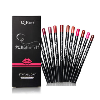 QIBEST 12Colors Lip Liner Lip Makeup Long-lasting Matte Lipliner Pencil Waterproof Moisturizing Lipstick Contour Cosmetics TSLM2 ALODIA STORE