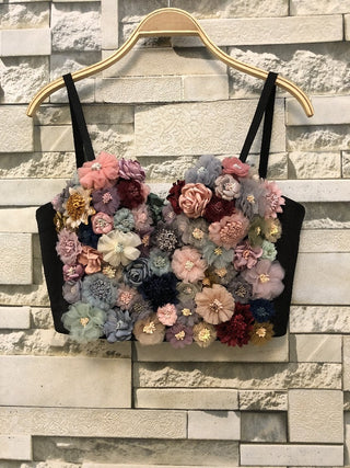Ellolace 2020 Applique Floral Corselets Women's Bachelorette Bustier Bra Cropped Top Wedding Bralette Vest Sexy Corset Top ALODIA STORE