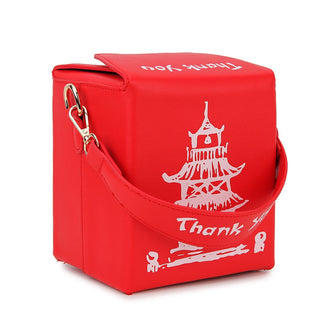 ENJOININ Chinese Takeout Box Purse Pu Leather Women ALODIA STORE