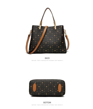 FOXER Business Lady Elegant Handbag Large Capacity Commuter Totes Style Signature Bag for Women Monogram PVC Purse Shoulder Bags ALODIA STORE