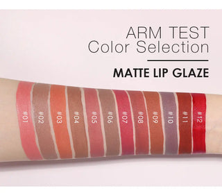 O.TWO.O Liquid Lipstick Matte Lip Gloss Cosmetic Lightweight Lip Glaze Long Lasting Lip Tint  Waterproof 12 Color Lips Makeup ALODIA STORE