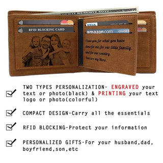 Picture Engraving Wallet PU Leather Wallet ALODIA STORE