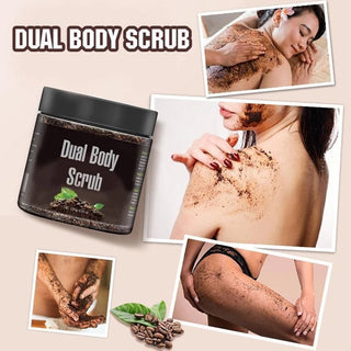 New Coffee Scrub Dual Body Scrub Cream Facial Dead Sea Salt For Exfoliating Whitening Moisturizing Treatment Acne ALODIA STORE