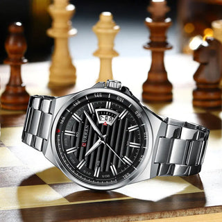 Top Brand CURREN Luxury Quartz Watches for Men Wrist Watch Classic Silver Stainless Steel Strap Men's Watch Waterproof 30M ALODIA STORE