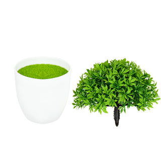 Artificial Plants Potted Green Bonsai Small Tree Grass Plants Pot Ornament Fake Flowers for Home Garden Decoration Wedding Party ALODIA STORE