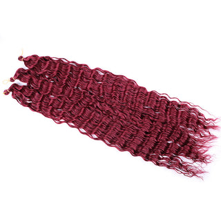 Full Star Crochet Hair Pink Ombre Blonde Ocean Wave 32 Inch Synthetic Hair 100g Soft Braiding Hair Extensions Deep Wave Twist ALODIA STORE