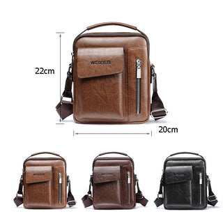 Men Bags Shoulder Bags Crossbody Bag Multi-function Men Handbags Capacity PU Leather Bag For Man Messenger Bags Tote Bag ALODIA STORE