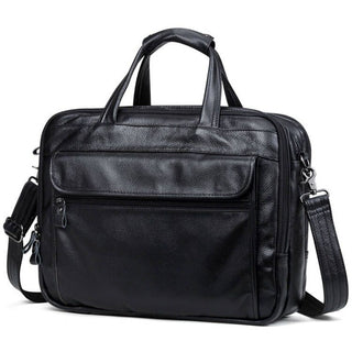 Large Men Leather Handbgs Male Genuine Leather Business Travel Brifcases Bag Men's 15.6 Inch Laptop Shoulder Bag Business A4 Bag ALODIA STORE