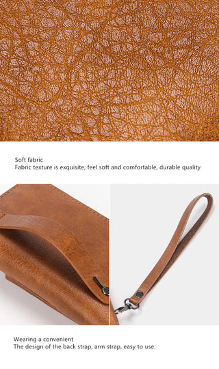 JEEP BULUO Leather Men Clutch Wallet Brand Purse For Phone Double Zipper Luxury Wallet Leather Clutch Bag Large Capacity  ALODIA STORE