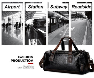 Men Quality Leather Travel Bags Carry on Luggage Bag Men Duffel Bags Handbag Casual Traveling Tote Large Weekend Bag Hot XA631ZC ALODIA STORE