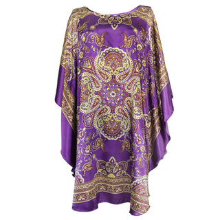 Sexy Female Silk Rayon Robe Bath Gown Nightgown Summer Casual Home Dress Printed Loose Sleepwear Plus Size Nightwear Bathrobe ALODIA STORE