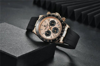 PAGANI DESIGN Top Brand New Men Quartz Wristwatch Luxury Sapphire Glass Sports Watch Rubber Strap Chronograph Watch Men Relogio ALODIA STORE