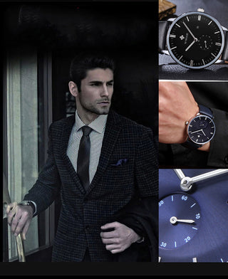 Famous Brand WWOOR Watch Men Luxury Casual Quartz Watches For Men Sports Business Leather Wrist Watch Men Relogio Masculino ALODIA STORE