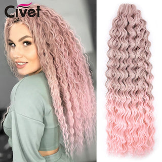 Synthetic Ariel Curl Hair Water Weave Passion Twist Crochet Braids Hair Extensions Ombre Blonde Pink Braiding Hair For Women ALODIA STORE