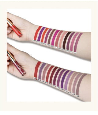 QIBEST Liquid Lipstick Waterproof Lipgloss 24 Color Lipgloss Lipstick Lips Makeup Cosmetic Long Lasting Lip Tint Lip Gloss Matte ALODIA STORE